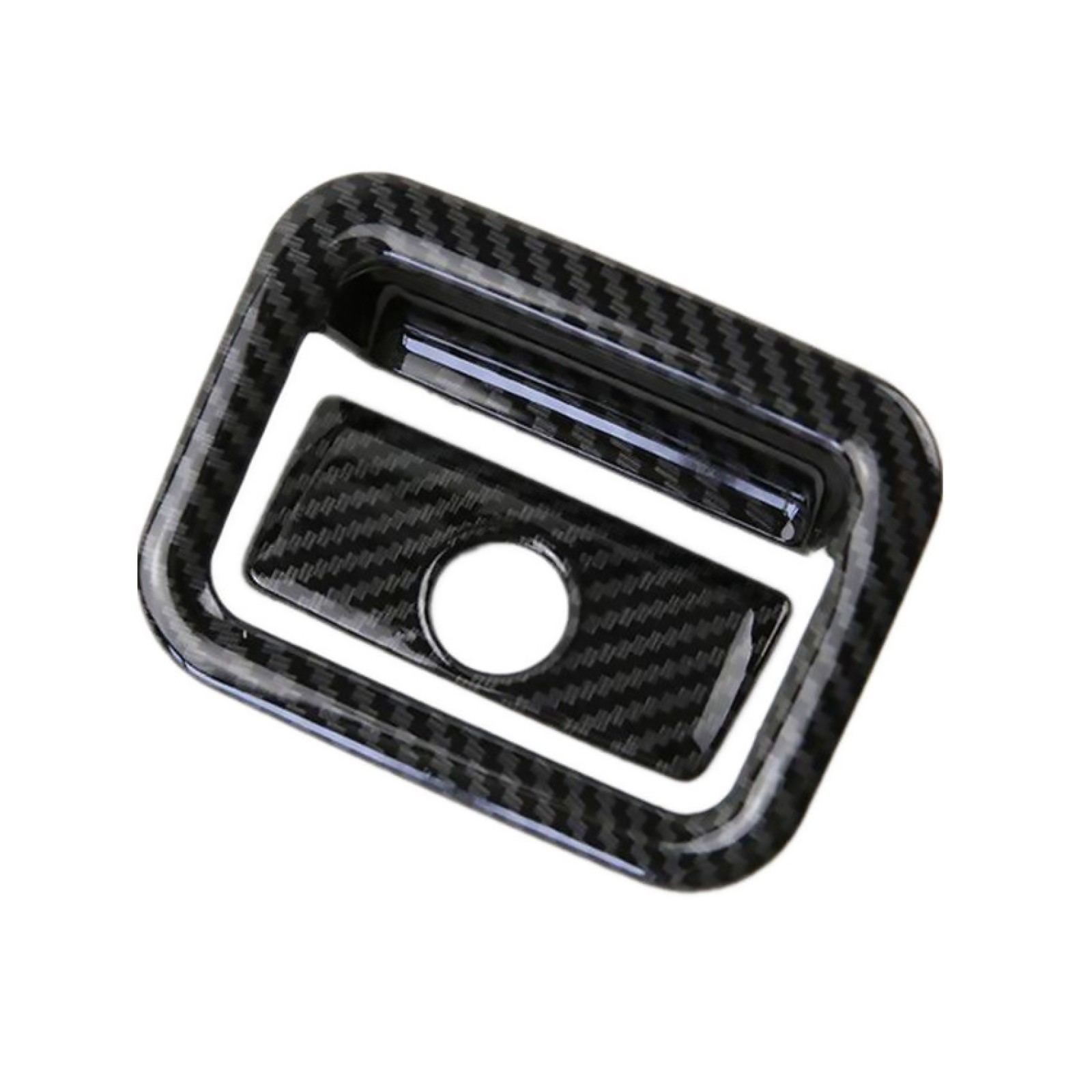 Black Carbon Fiber Copilot Box Handle Door Bowl Cover For Toyota Camry 2018-20 B