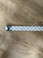 Louis Vuitton Cintura Uomo Pelle 45/115 Fibbia Bianca e Nera | Spedizione Veloce