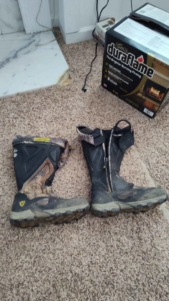 Bloqueador de Olores Caza Pesca Botas 8.5 Usadas Cremallera Sucia Camuflaje Trabajo Foto 4 de 4