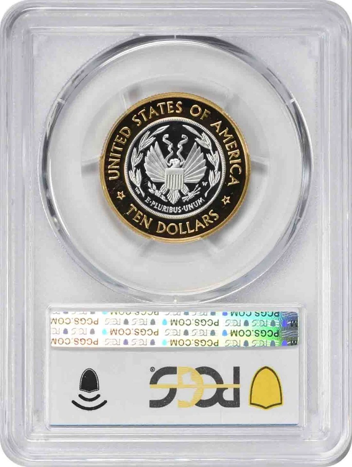 2000-W Library Commemorative $10 Bimetallic Gold and Platinum PR69DCAM PCGS - Image 2 of 2