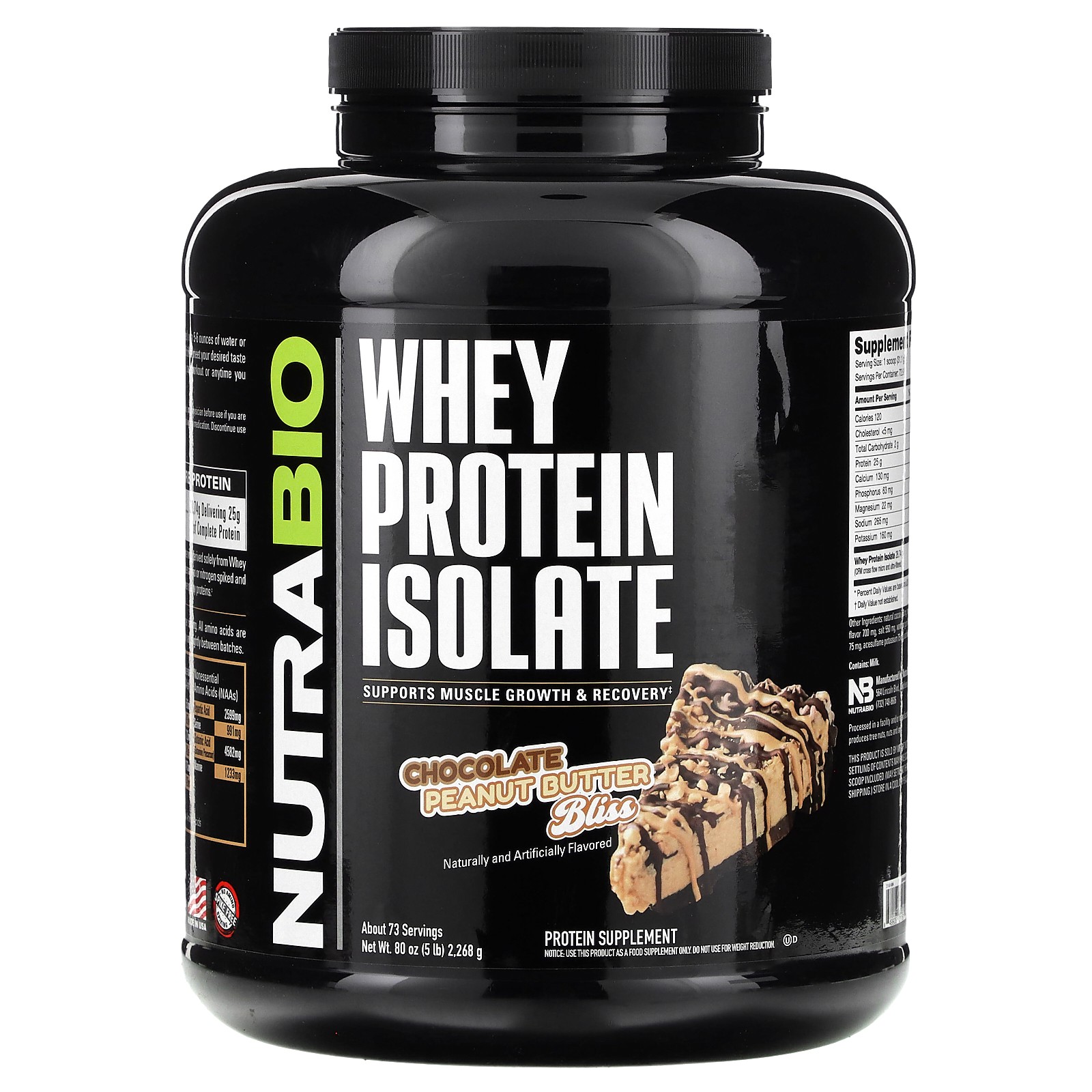 Whey Protein Isolate Chocolate Peanut Butter Bliss 5 lb 2268 g 24390₽
