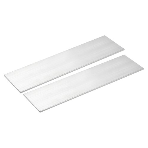 2pcs Aluminum Flat Bar Brushed Finish Trim Strips Sheet 12"x4"x1/8" - Picture 1 of 6