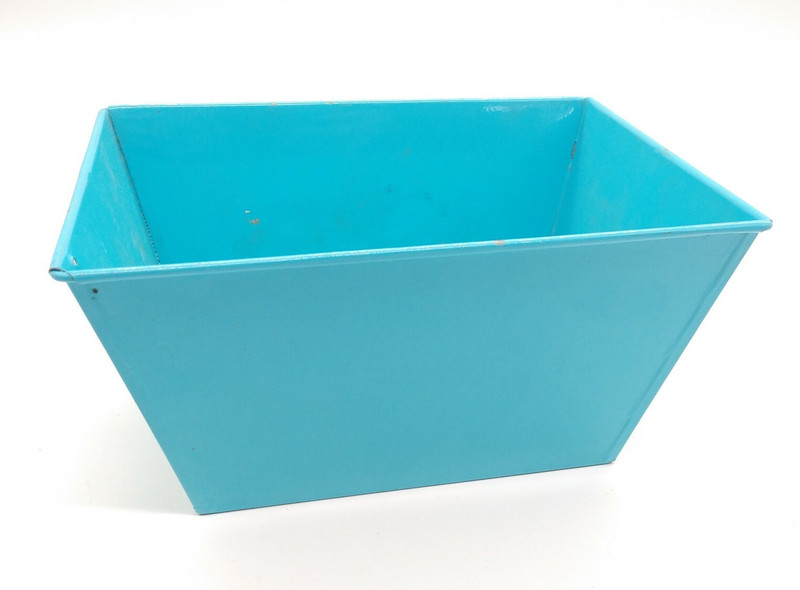 Vintage Decorative Metal Box Planter Display Home Decor