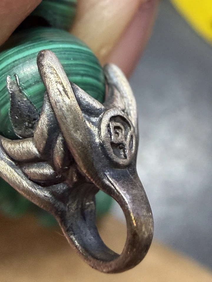 "Brazalete de cuentas espirituales de malaquita DAVID YURMAN 8 mm plata 925 8,5"" precio de venta sugerido por el fabricante 500 USD" Foto 4 de 4