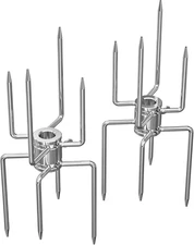 Onlyfire Double Sided 4 Pronged Rotisserie Fork for Most Grills, Fits 5/16" Squa