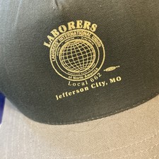 Local 662 Laborers Union Hat Vintage Green Tan Snapback Trucker Cap/WH2