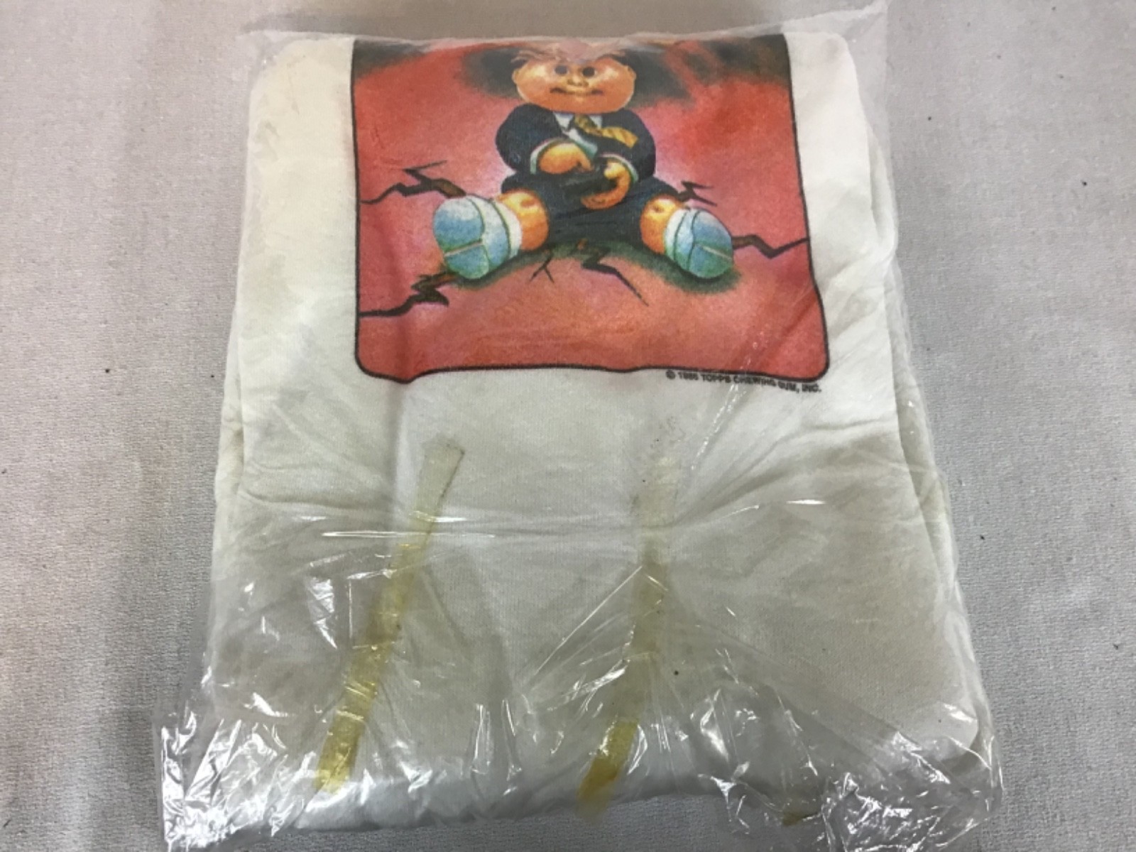 NOS Rare 1986 Garbage Pail Kids Adam Bomb Sweatshirt XL Still in Plastic image 2