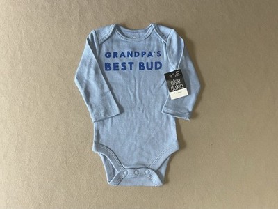 Baby Boys 3 Months One-Piece Blue Bodysuit- GRANDPA S BEST BUD , New With Tags!