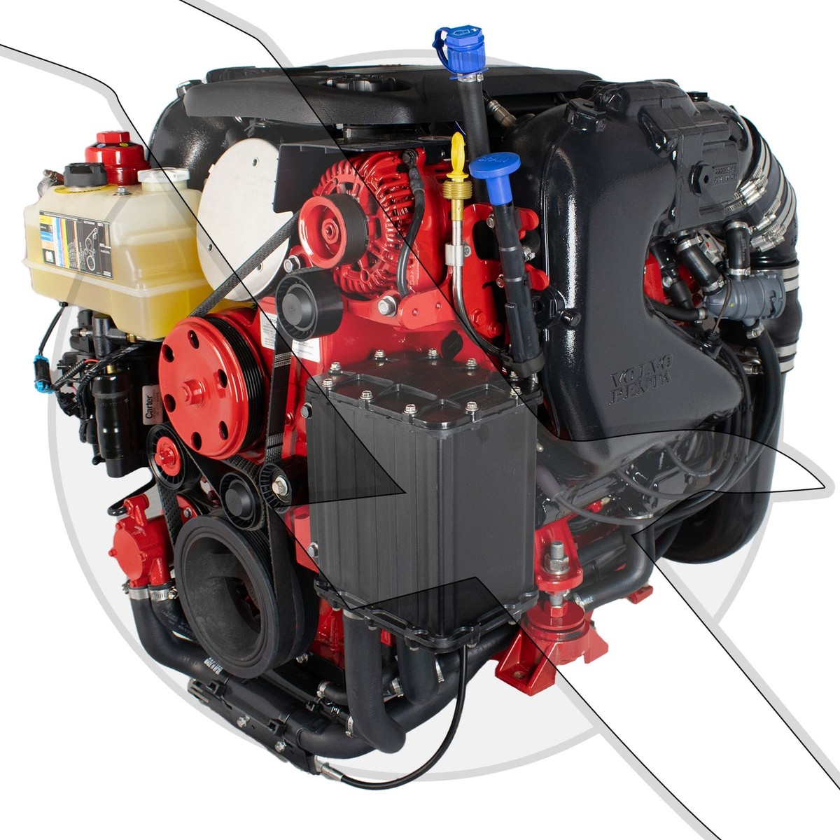 New Volvo Penta V6 250hp Complete 4.3L Sterndrive Motor