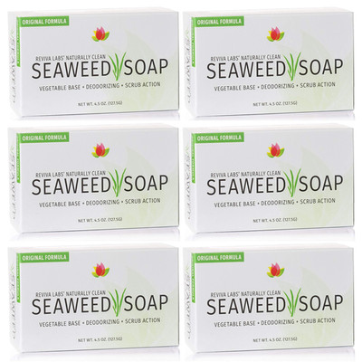 Reviva Labs Reviva Seaweed Soap - 6 Pack - Organic Seaweed Face Scrub And