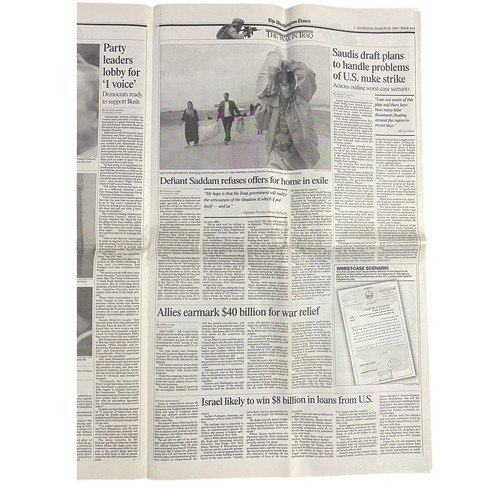 No Outcome But Victory March 20 2003 The Washington Times Newspaper - Picture 13 of 13