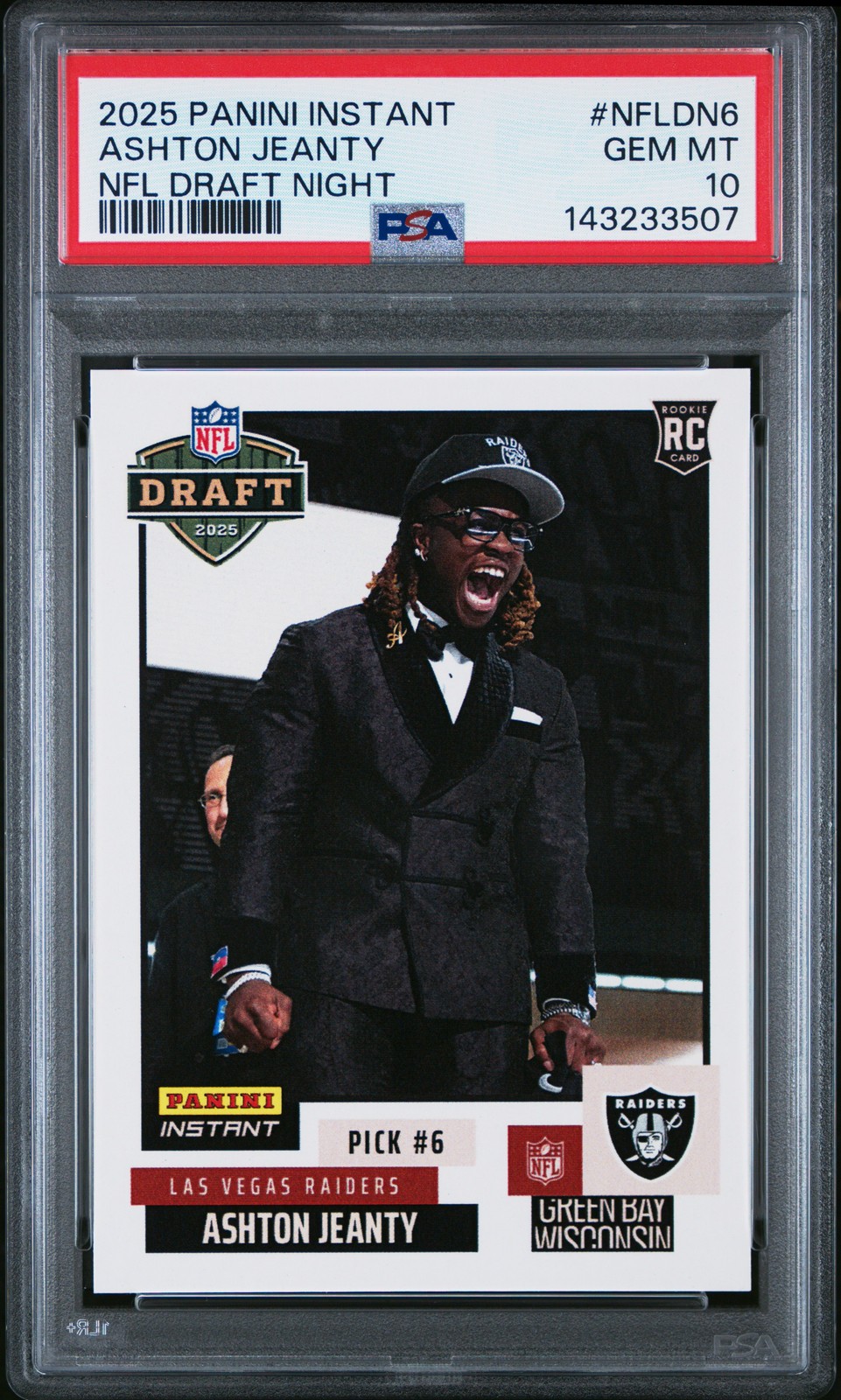 Ashton Jeanty Panini Instant NFL Draft Night #NFLDN6 Base