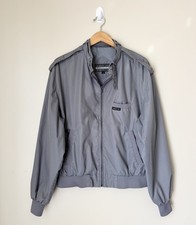 Vintage Members Only Bomber Jacket Men's Size 46 Gray Full Zip Lightweight