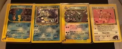 Lot 4 Vintage Karten Pokemon - NM EX GD - ENG SQUIRTLE 132/165 