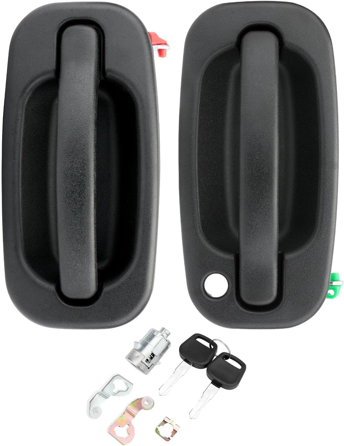 Metal Front Door Handle Pair Lock Cylinder Silverado Sierra 1500 2500 99-07