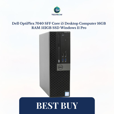 Dell OptiPlex 7040 SFF Core i5 Desktop Computer 16GB RAM 512GB SSD Windows 11 Pr