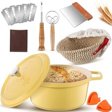 Honeydak 7 Pack 12" x 5" (Dutch Oven), 8" x (Proofing Basket), Yellow