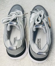 Men's Gray White Lace Up Mesh Athletic Sneakers Breathable Low Top