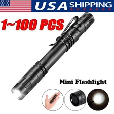 1-100 Small LED Flashlight Torch Penlight For Dentist Camping Hiking Pocket Lamp