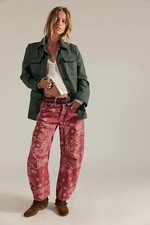 Free People - We The Free Good Luck Printed Barrel Jeans 90624693