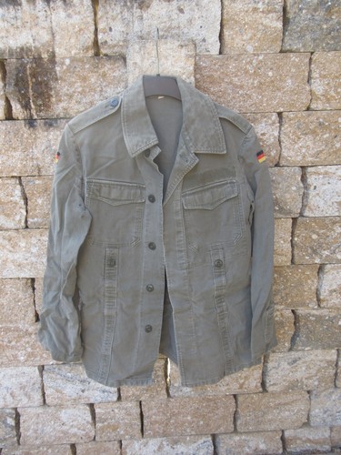 Giacca Militare Tedesca Grigia Steingrau Moleskin BW Barras Taglia 5 - Zdjęcie 1 z 3