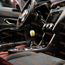 Yellow Unique 100mm Real Flowers Gear Stick Shift Knob Lever Shifter W Adapters
