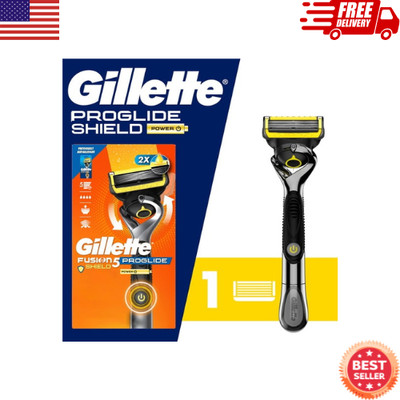 Gillette ProGlide Shield Power Razor Handle + 1 Blade Refill for Men