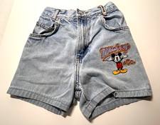 Mickey  Co Denim Jean Shorts Youth Size 6 Disney Mickey Mouse Stretch Waist