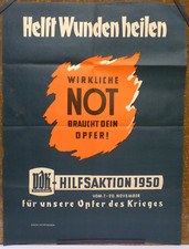 Plakat der VDK-HILFSAKTION 1950 ca 78x59 cm