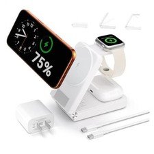 3 in 1 Charging Station, 25W Foldable Magnetic Fast Wireless Charger Stand