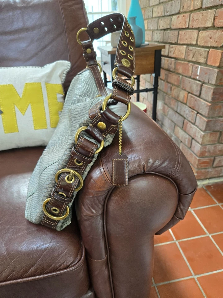 Authentic Coach python handbag medium /large size - Image 3 of 4