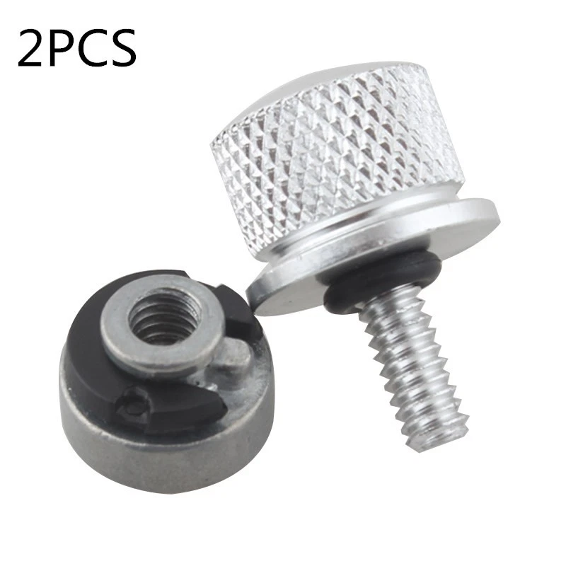 Kits de tuercas de montaje de tornillo de perno de asiento de guardabarros trasero cromado de 2 piezas para Harley Bad Boy Foto 3 de 4