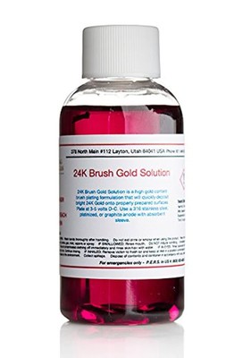 2oz Liquid  24k Gold Plating Solution Brush Gold The Fastest Most Durable Best