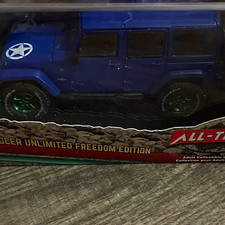 Greenlight All-Terrain 1:64 2018 Jeep Wrangler Unlimited Freedom Blue Diecast
