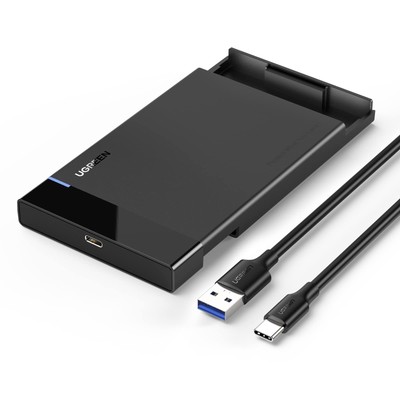 Festplattengehäuse 2,5 Zoll USB C 3.2 Gen 2 auf SATA III bis zu 6 Gbps Extern...
