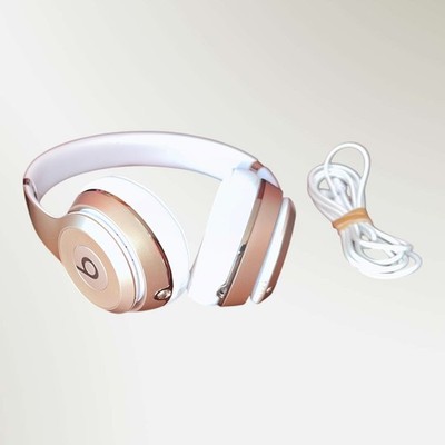 Beats Solo 2 Wireless Bluetooth On Ear Headphones  Gold/Rose Gold Good Condition