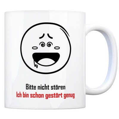 Kaffeebecher mit Spruch: Bitte nicht stören Ich bin schon ... Tasse Becher mug