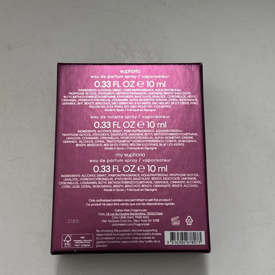 Calvin Klein Euphoria 3 peças amostras perfume, De Toilette e My Euphoria - Imagem 2 de 4