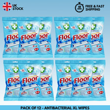 12X Green Shield Wipes Antibacterial Floor Surface Cleaning 4 in 1 Extra Large