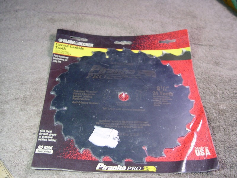 Black & Decker Piranha Pro 8 1/4” 24 Teeth Curved Carbide Tooth Made In USA NEW