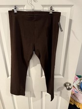 Simply Vera By Vera Wang Brown Cropped Leggings Size L NWT
