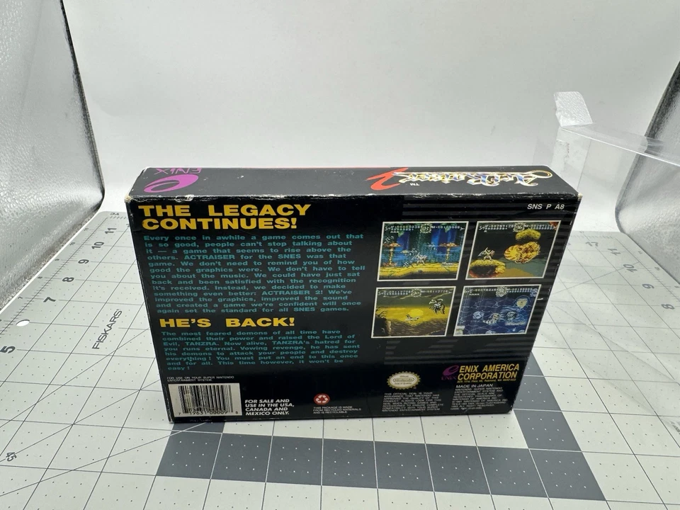 ActRaiser 2 (Super Nintendo SNES) CIB COMPLETO EN CAJA RARO DIFÍCIL DE ENCONTRAR!!! Foto 3 de 4