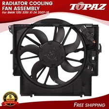 Radiator Cooling Fan Assembly 600W Fits BMW 135i 335i X1 Z4 2007-16 17427545366