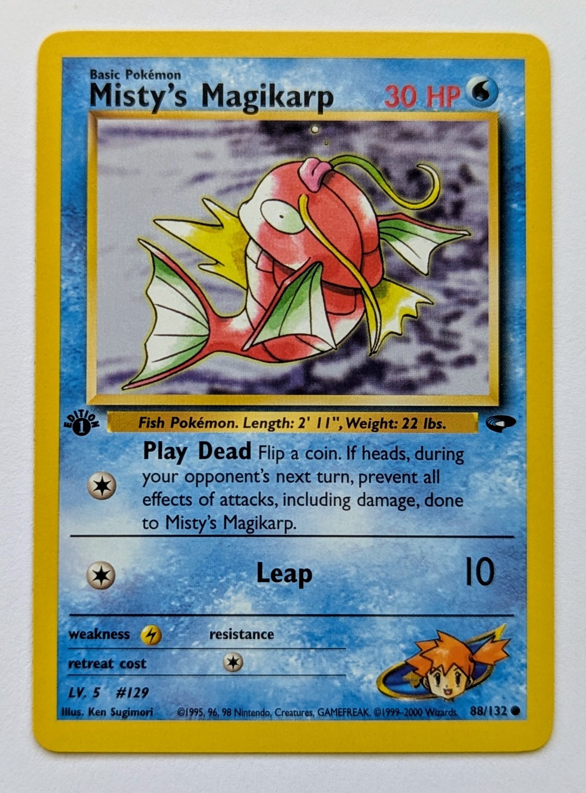 MISTY'S MAGIKARP 1st Edition Pokémon TCG Gym Challenge 88/132 Vintage Basic Mint