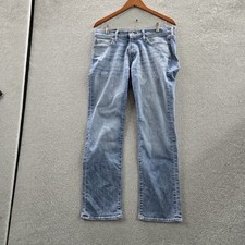 Abercrombie  Fitch Men Jeans 30W X 30L Light Blue Denim Kennan Straight 29"