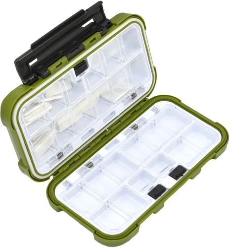 1x Fishing Lure Bait Tackle 2 Layer Storage Box Case Waterproof Compartments NEW - Picture 107 of 150