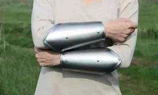 Medieval Pair of Arm bracers Guard Knight Larp Steel Arm Protection