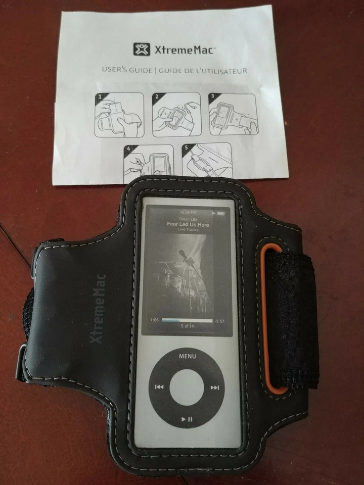 XtremeMac Sportwrap Brazalete Estuche de Música para iPod MP3 Nano iPhone 4g/5g/7g Negro Foto 2 de 4