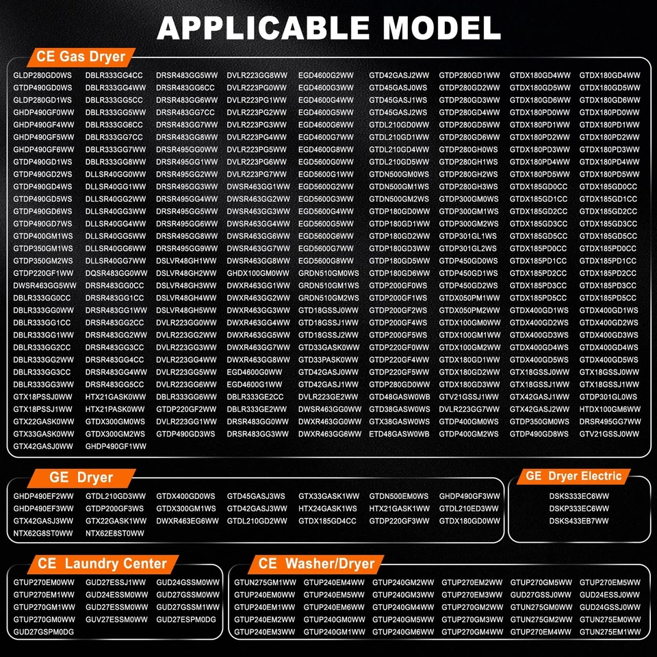 1-20 Parts WE4M416 WE4M367 WE4M352 for GE Dryer Push-to-Start On Switch - Image 3 of 4