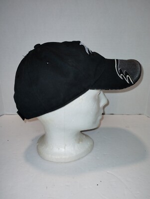 Sea World Ball Cap Hat Black Silver Wave Adjustable Hard To  display picture 2